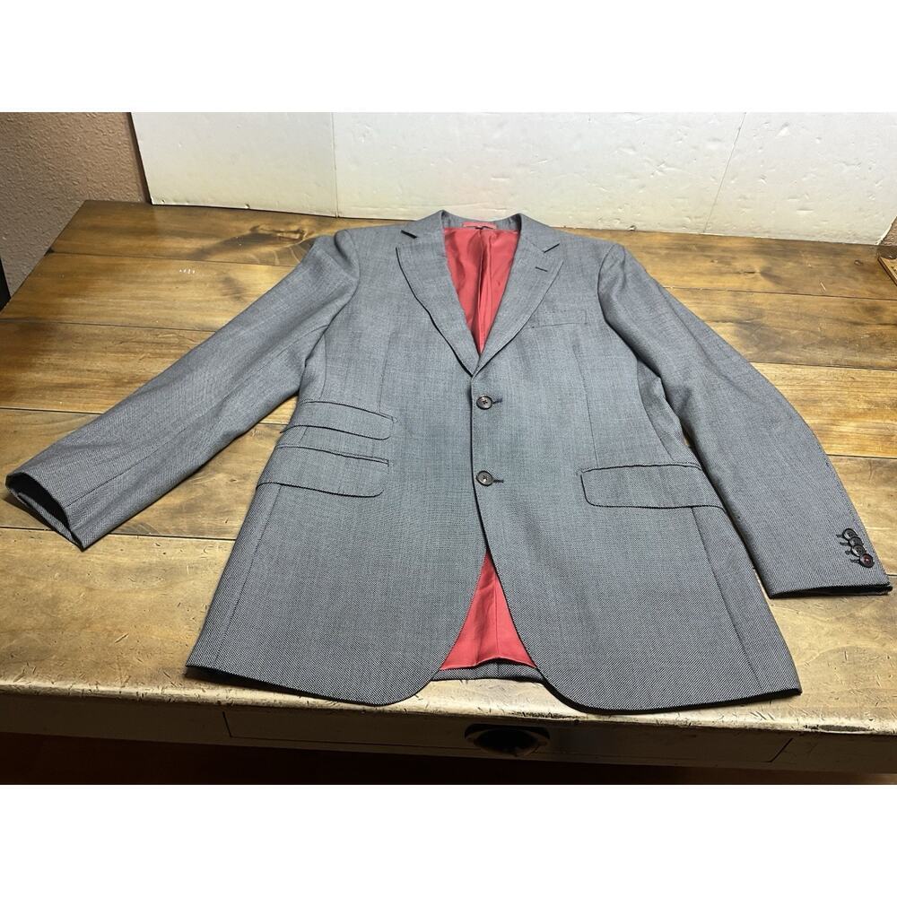 Suitsupply Sienna Int Gray Wool Blazer Jacket 40L